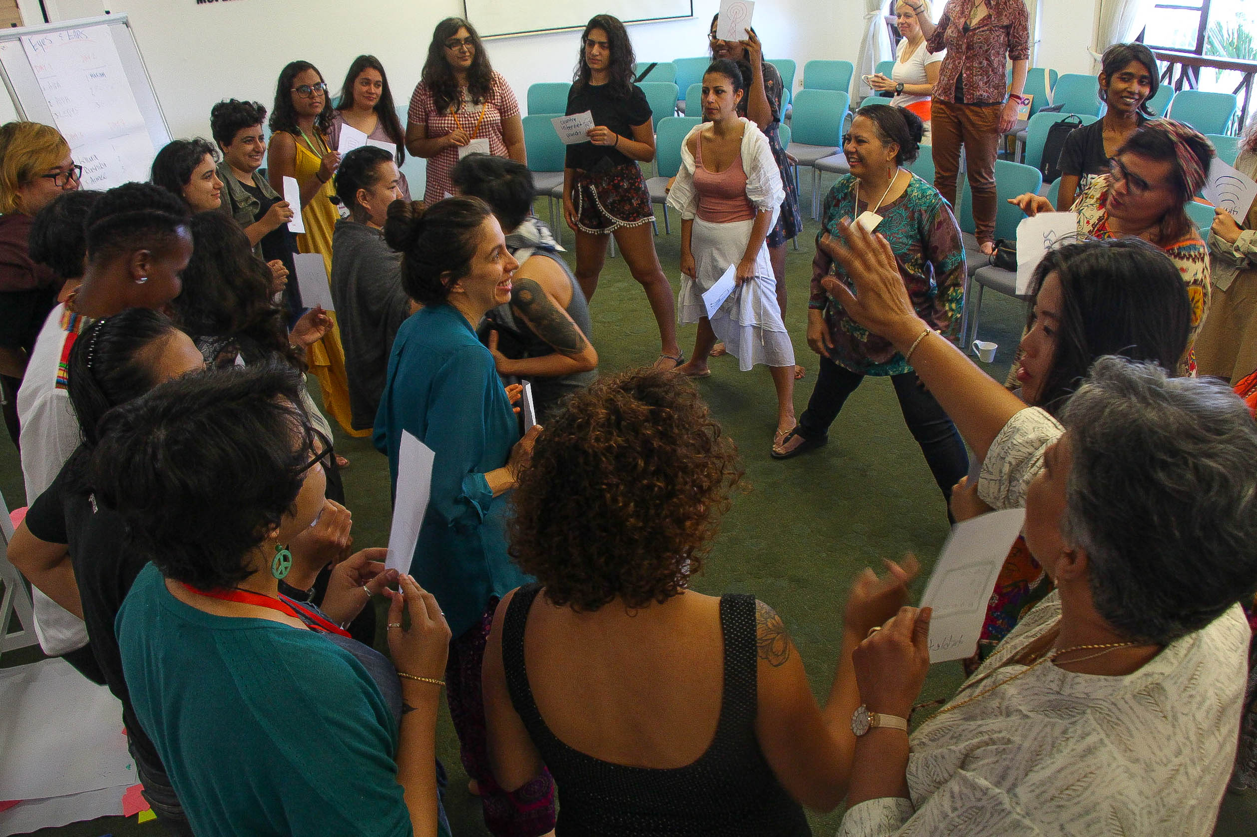 Image: Group work during the Making a Feminist Internet in Malaysia, 2017.