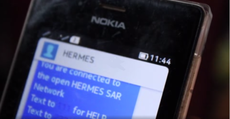Image: Screenshot from a video by Rhizomatica about the HERMES project.