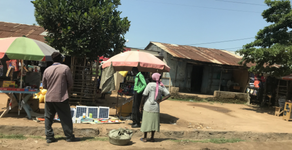 Image source: Author. Near a community network installed in refugee camp, northern Uganda