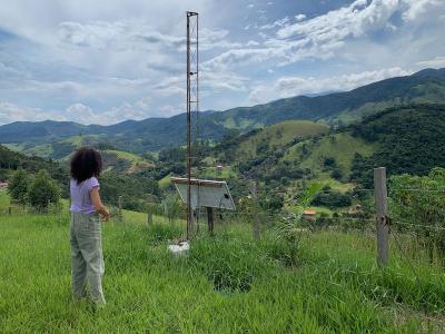 An antenna from the Portal Sem Porteiras community network in Brazil. Photo: Débora Prado image linking to Meaningful connectivity: What creates a successful community network?
